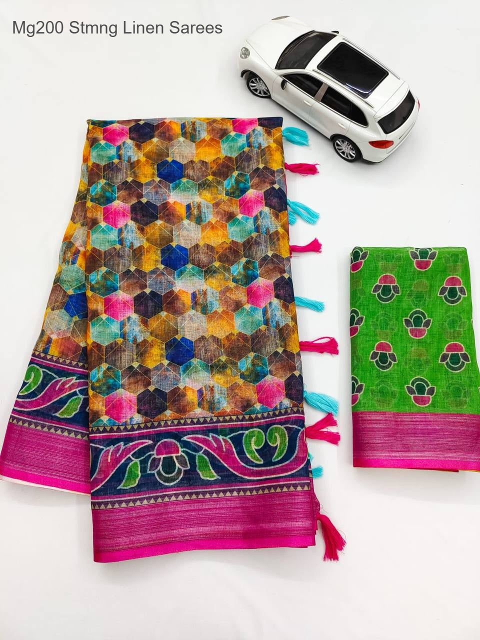 Mg200 Stmng Linen Sarees
