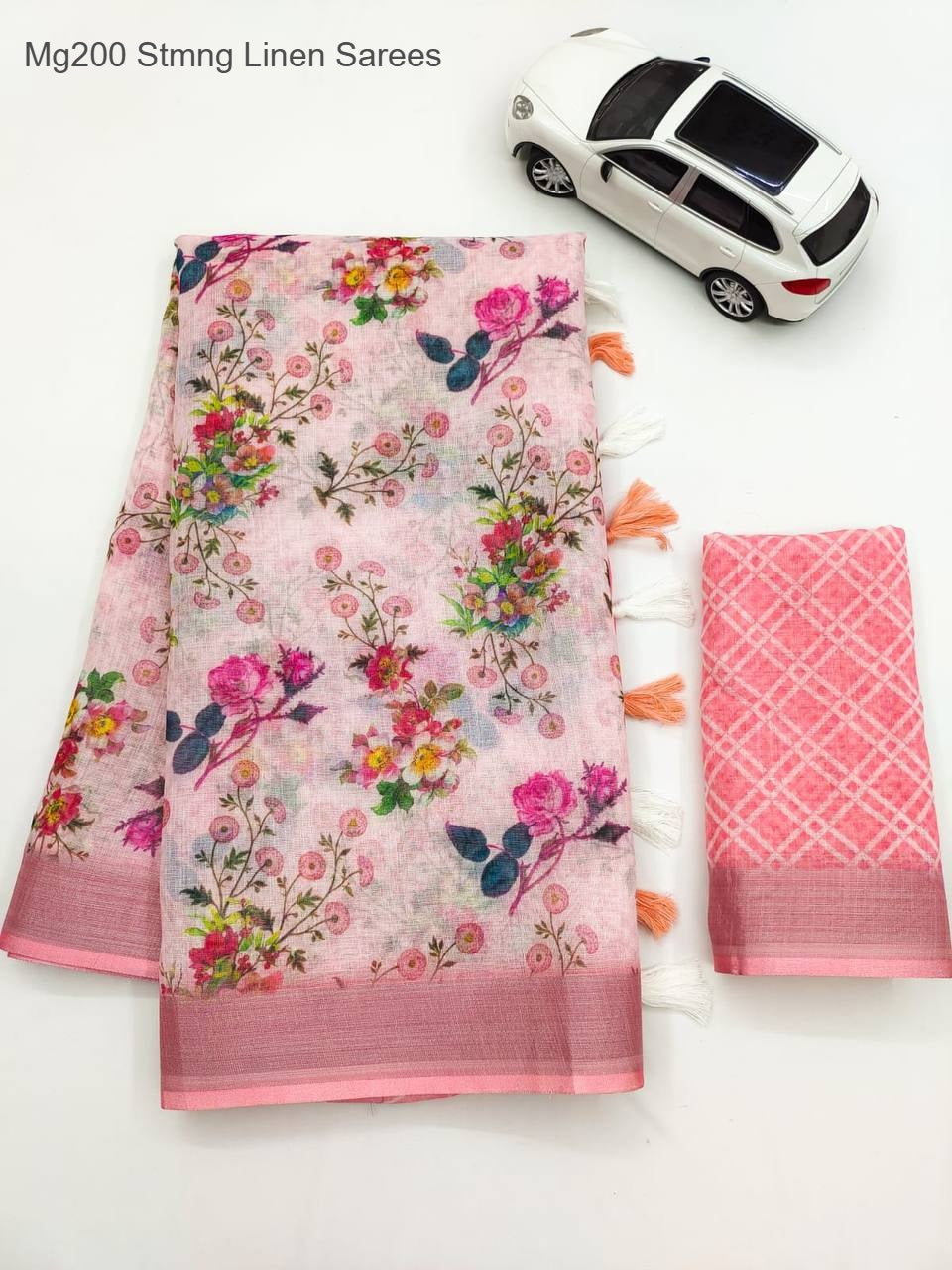 Mg200 Stmng Linen Sarees