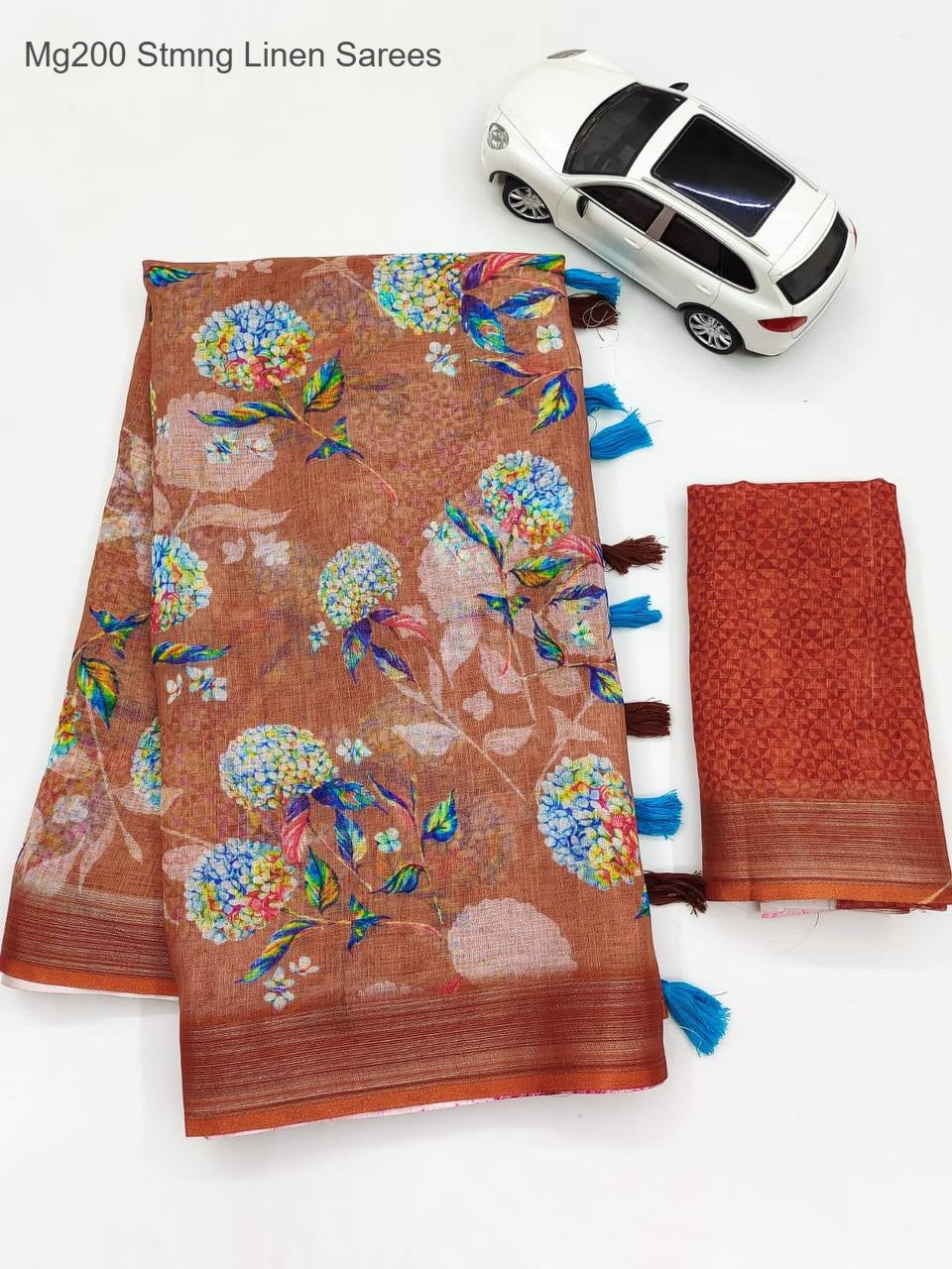 Mg200 Stmng Linen Sarees