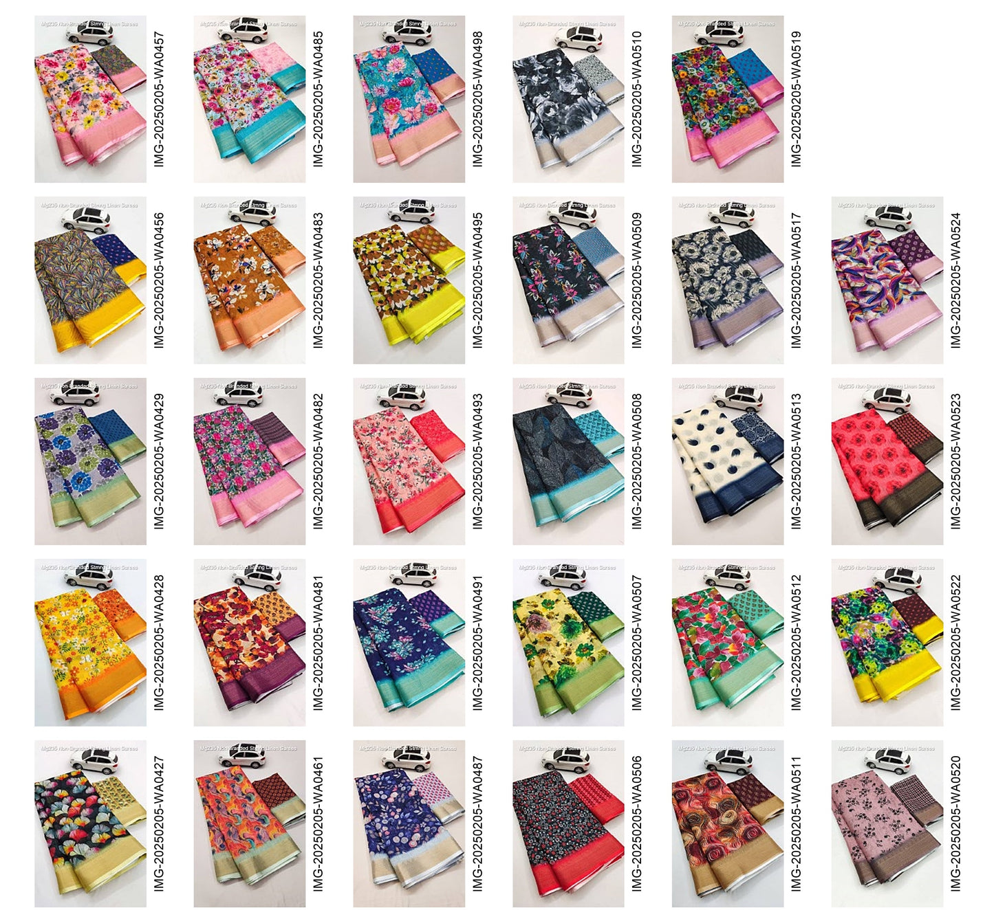 Mg235 Non-Branded Stmng Linen Sarees