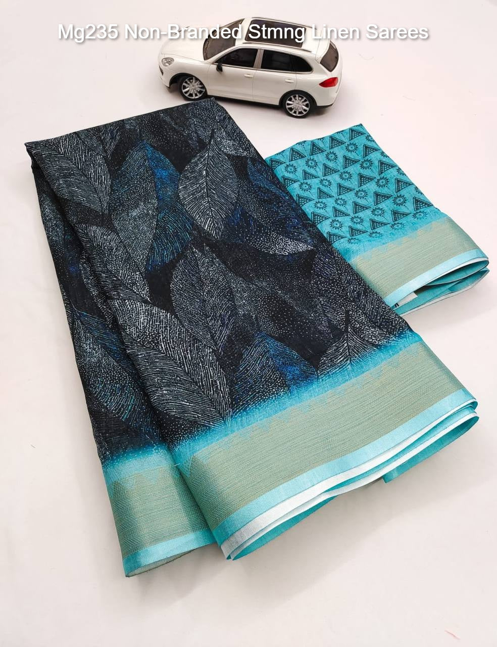 Mg235 Non-Branded Stmng Linen Sarees