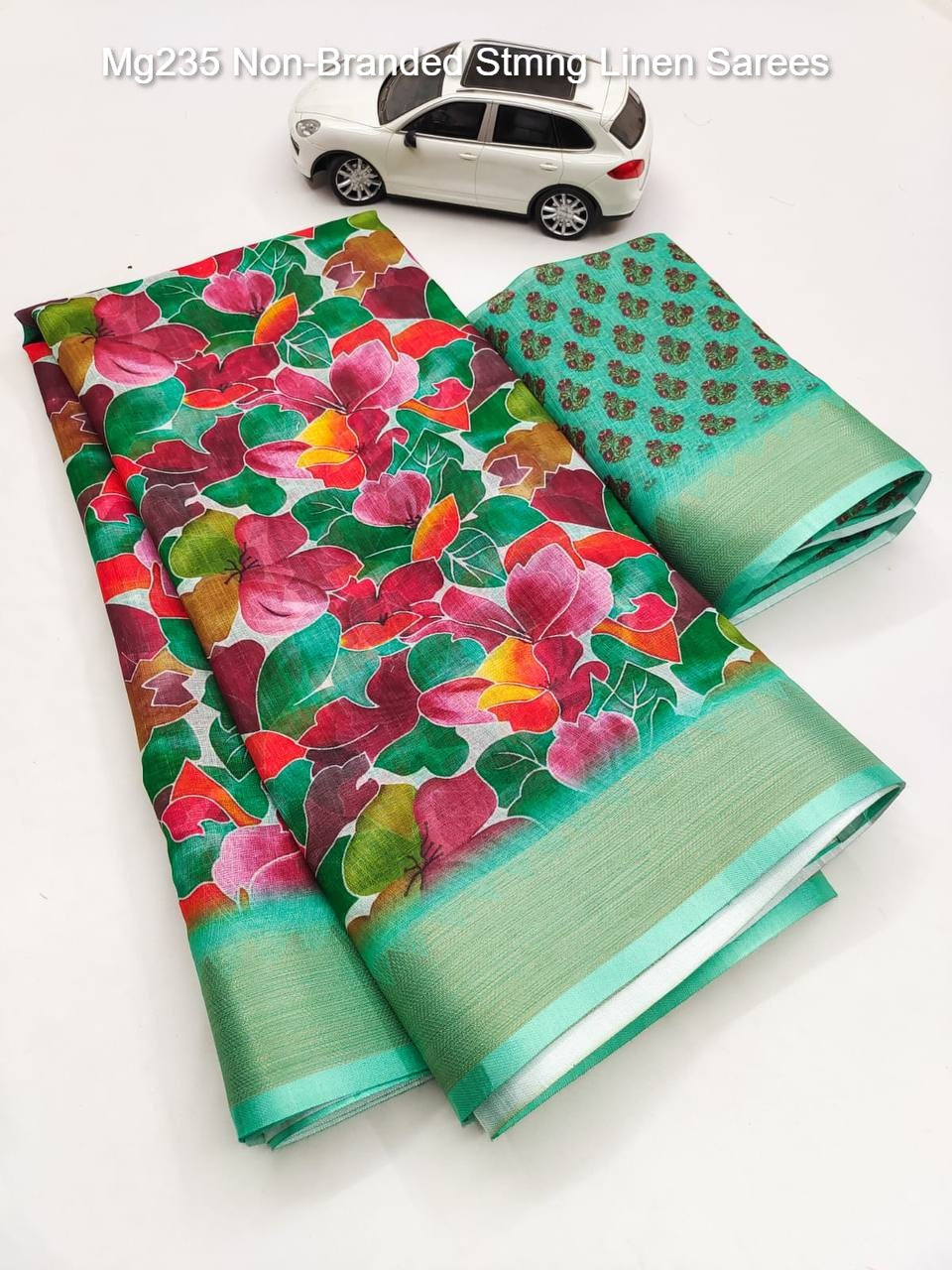 Mg235 Non-Branded Stmng Linen Sarees