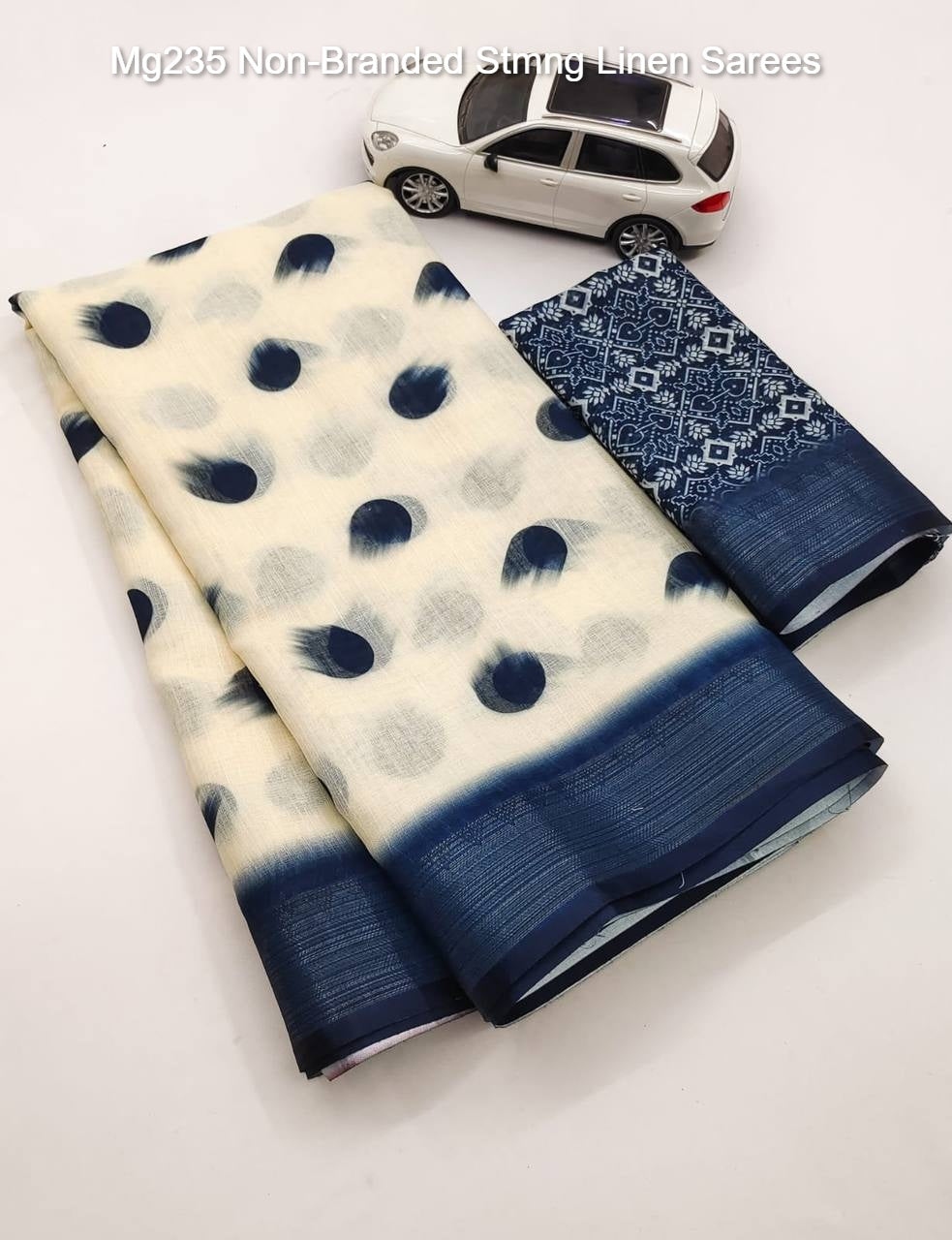 Mg235 Non-Branded Stmng Linen Sarees