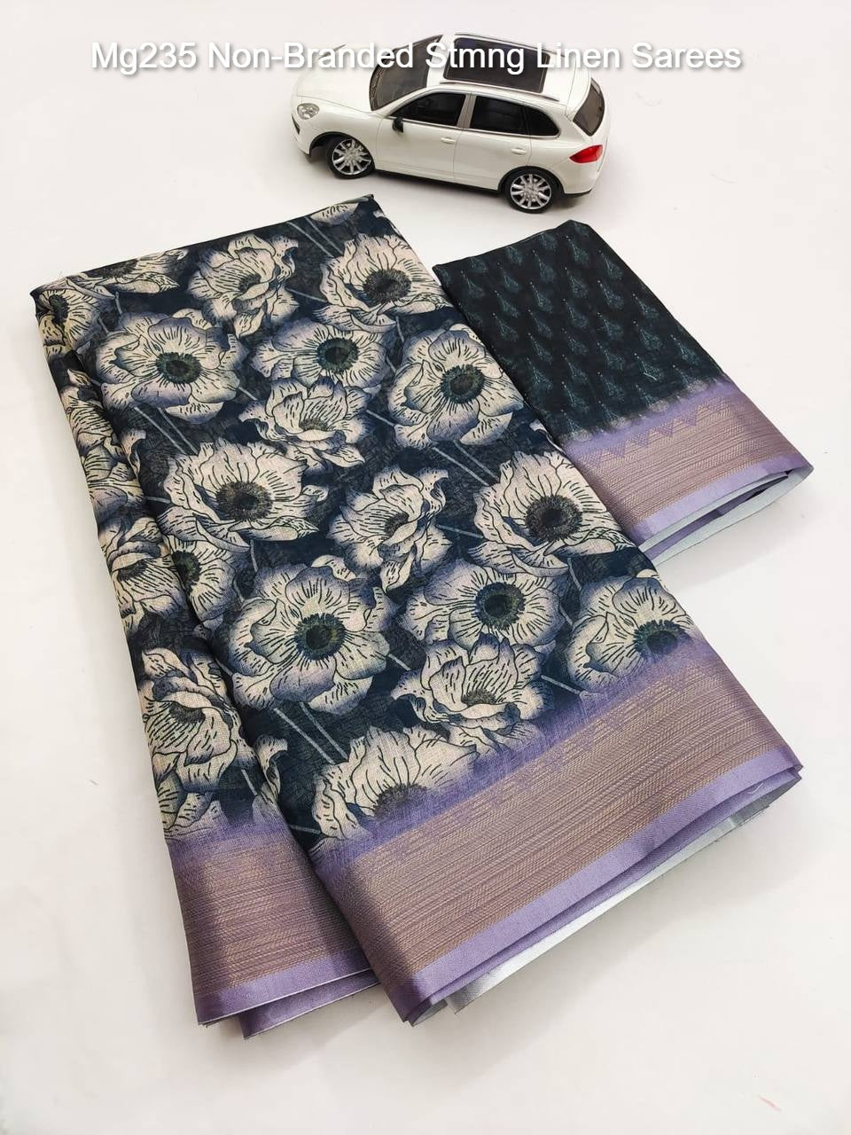 Mg235 Non-Branded Stmng Linen Sarees