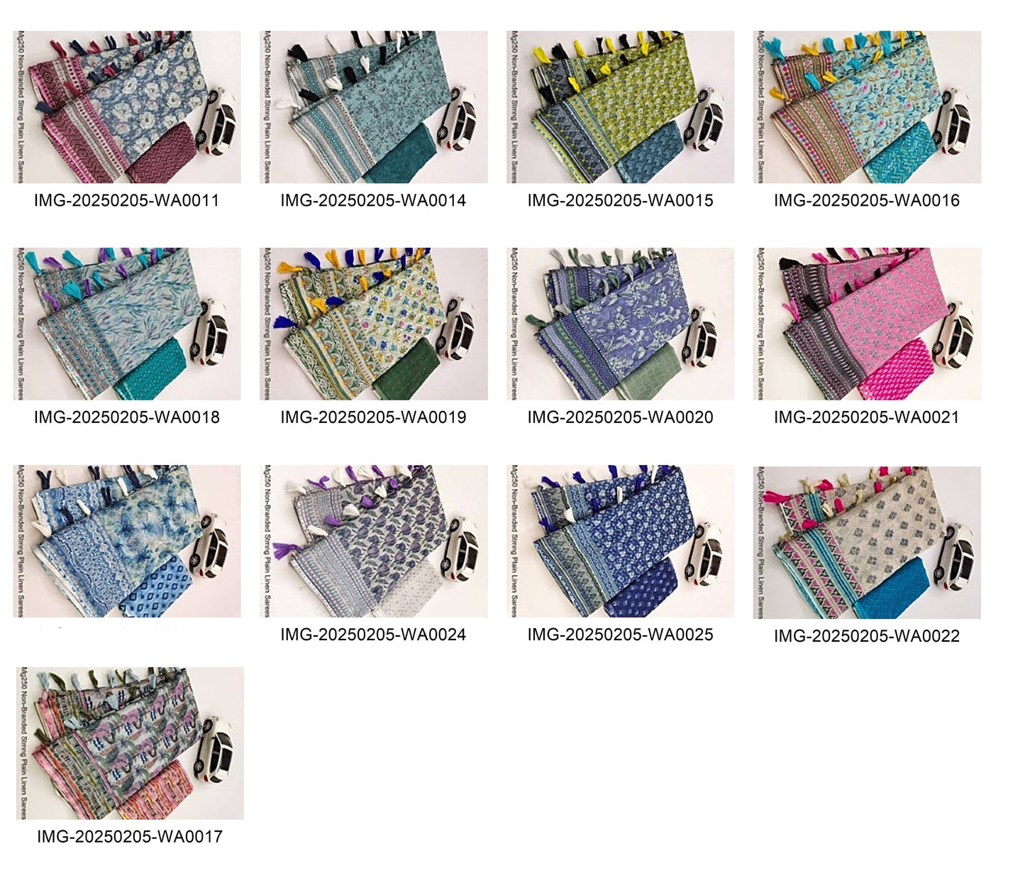 Mg250 Non-Branded Stmng Plain Linen Sarees