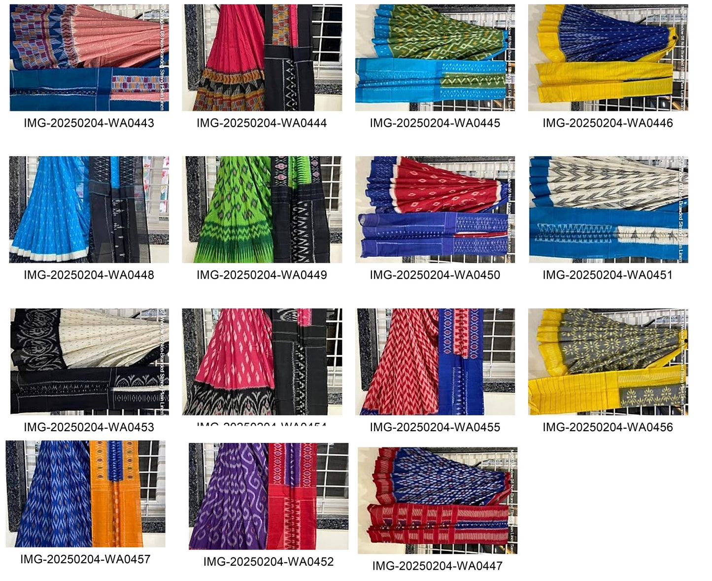 Mg267 Window 08 Non-Branded Stmng Plain Linen Sarees