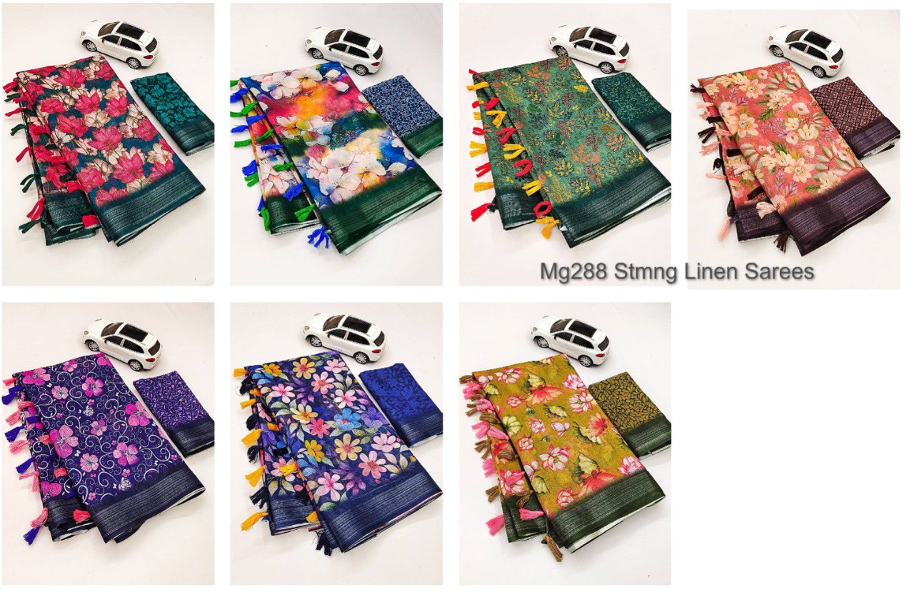Mg288 Stmng Linen Sarees