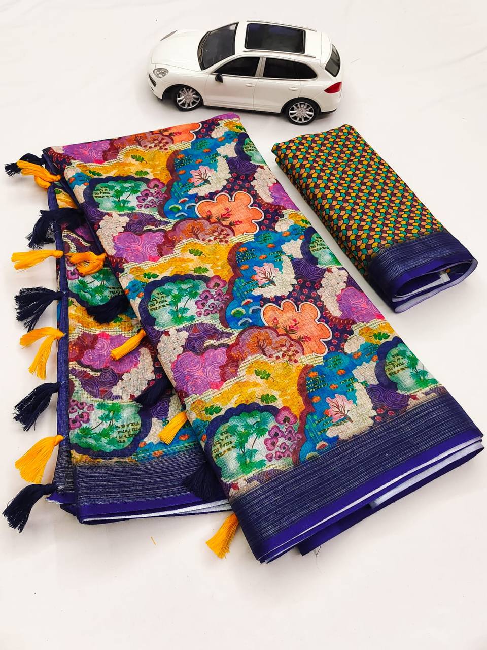 Mg313 Non-Branded Stmng Linen Sarees