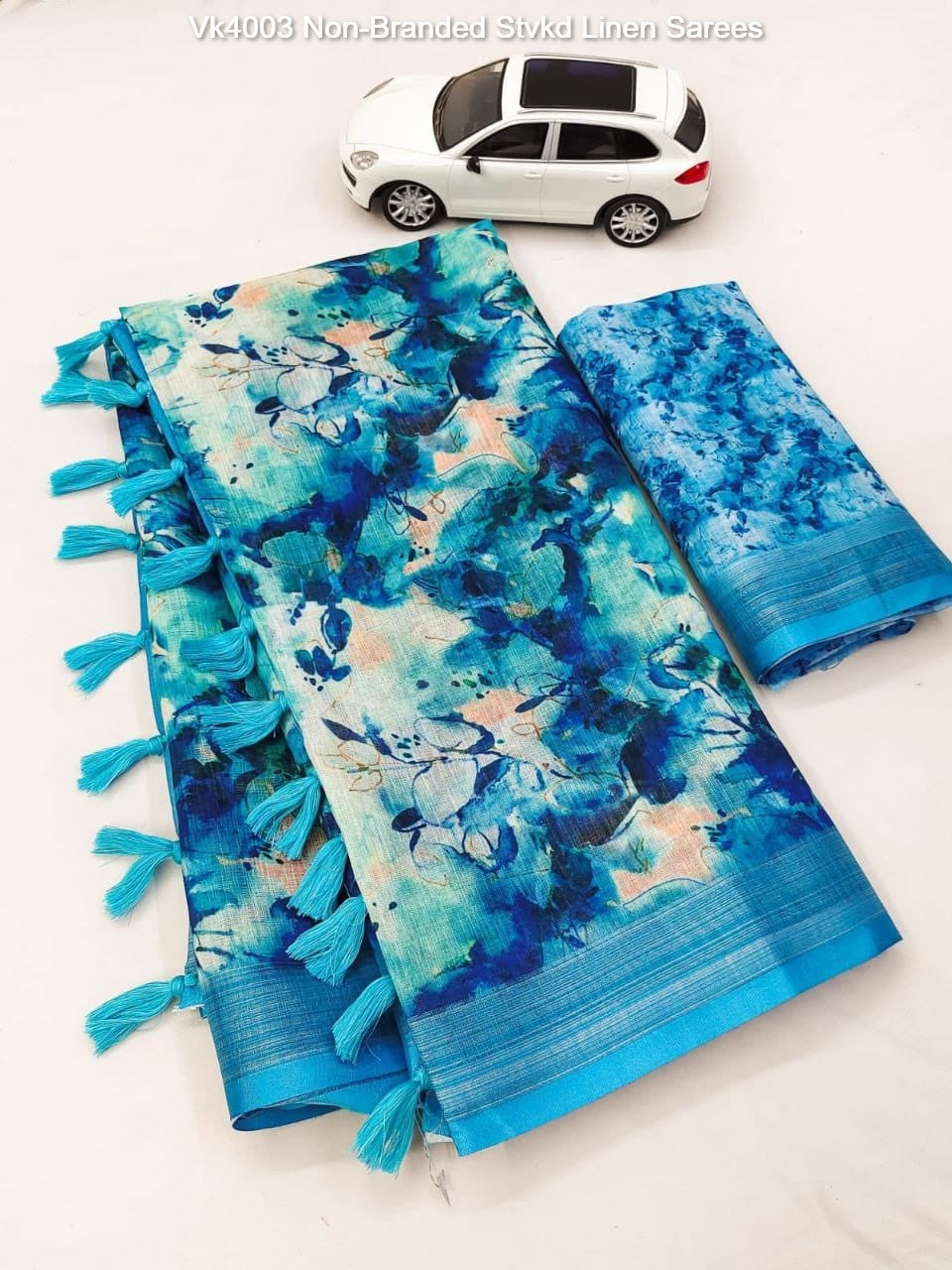 Mg334 Non-Branded Stmng Linen Sarees