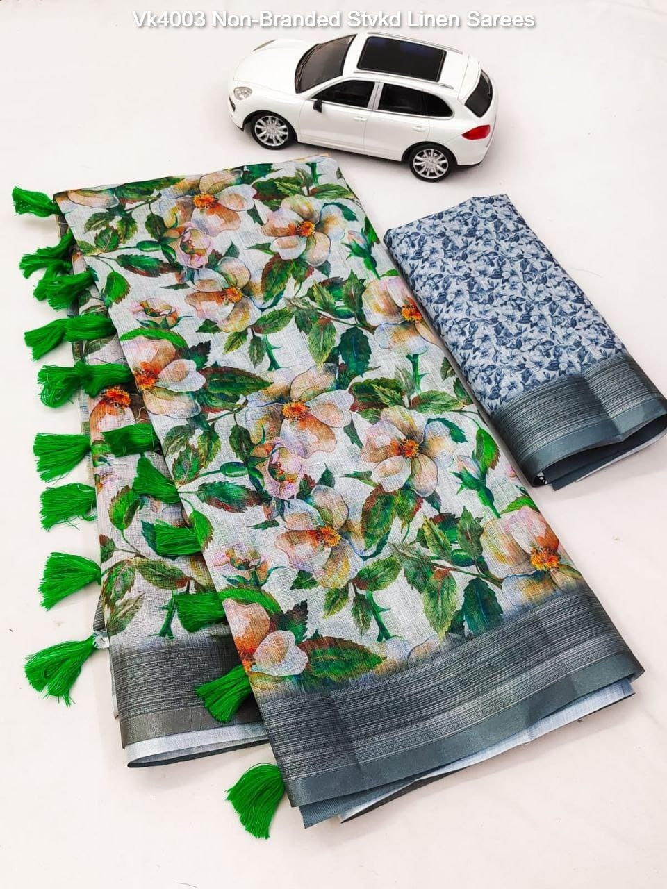 Mg334 Non-Branded Stmng Linen Sarees