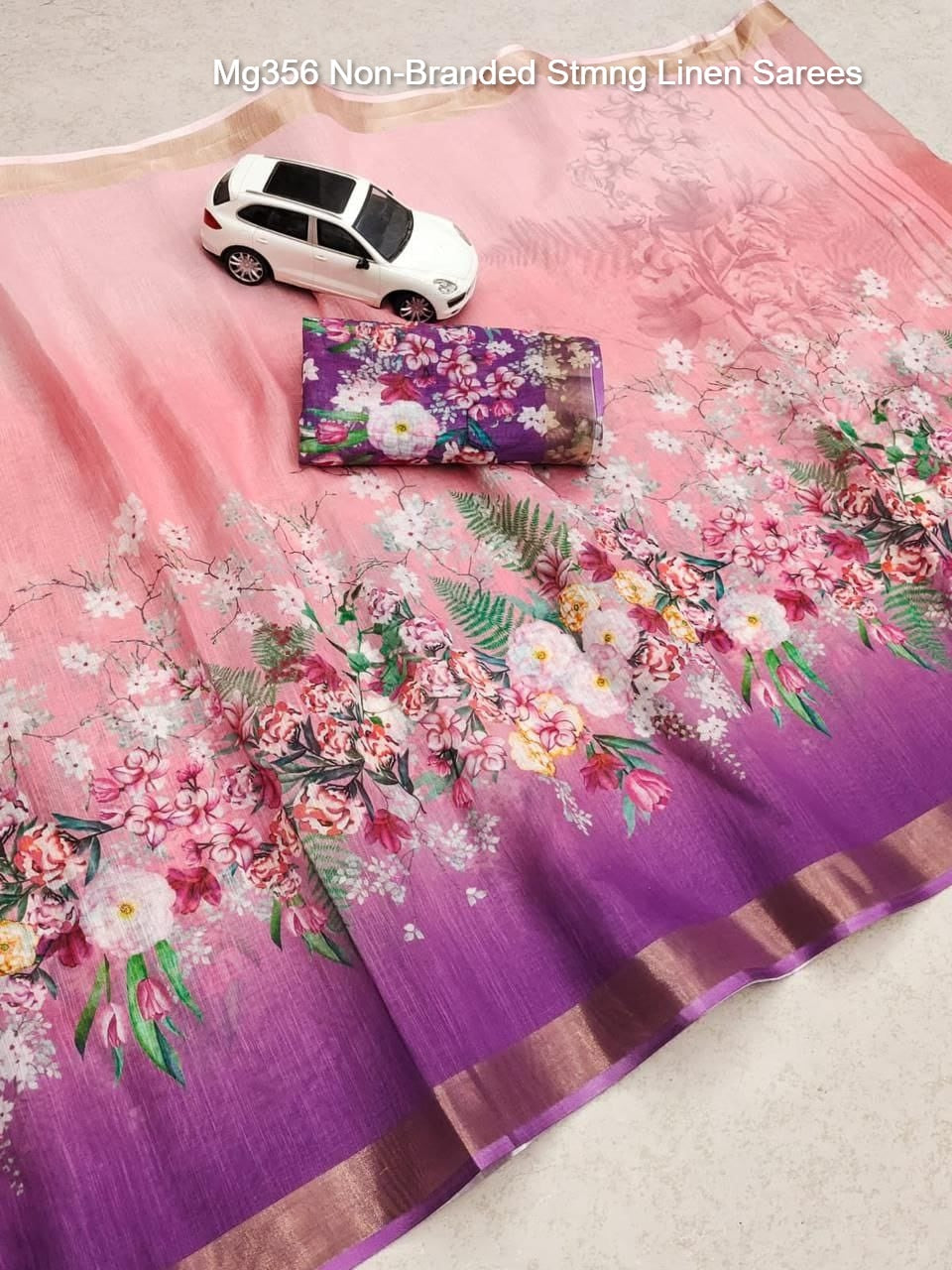 Mg356 Non-Branded Stmng Linen Sarees