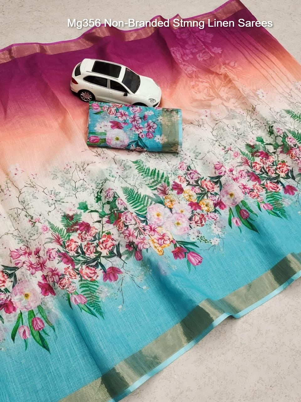 Mg356 Non-Branded Stmng Linen Sarees