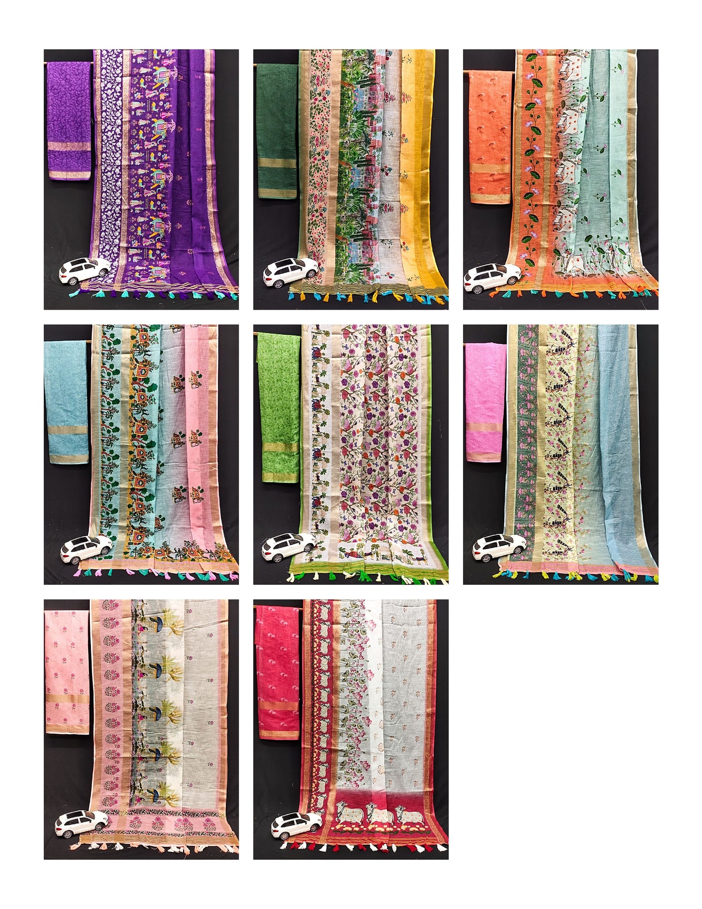 Mg364 Non-Branded Stmng Gold Linen Sarees