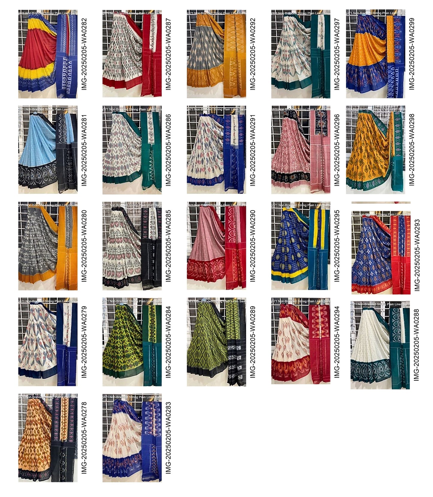 Mg371 Non-Branded Stmng Plain Linen Sarees