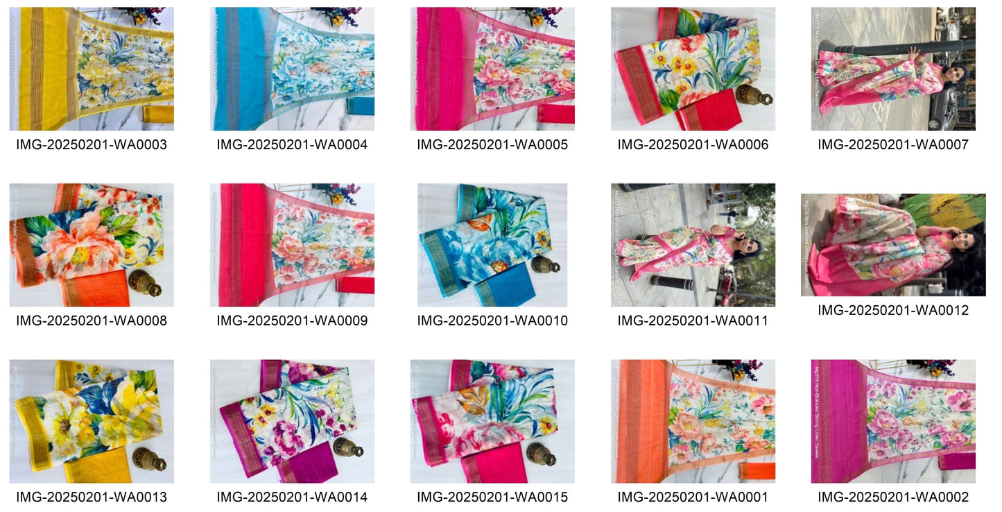 Mg379 Non-Branded Stmng Linen Sarees