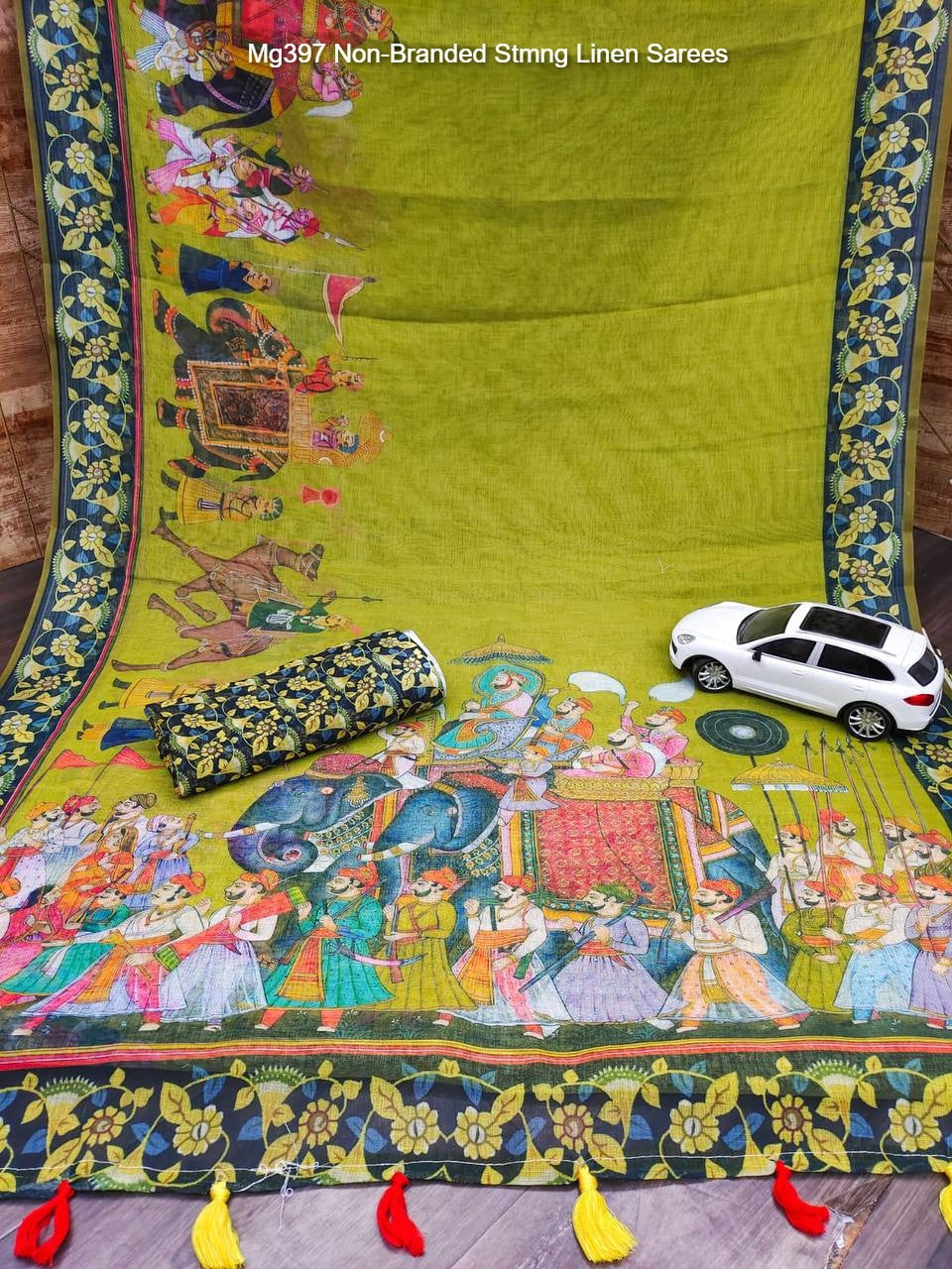 Mg397 Non-Branded Stmng Linen Sarees