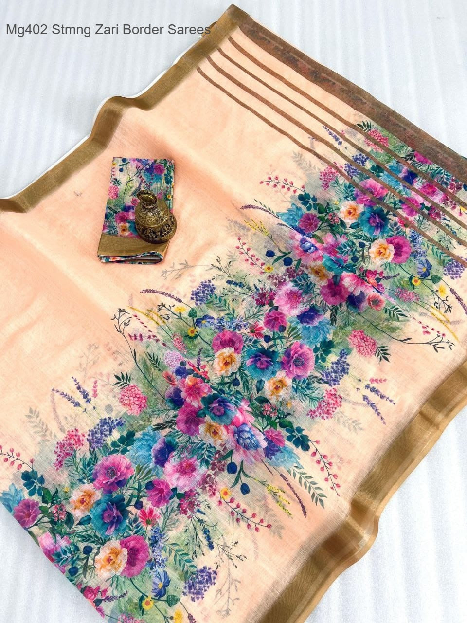 Mg402 Stmng Zari Border Sarees