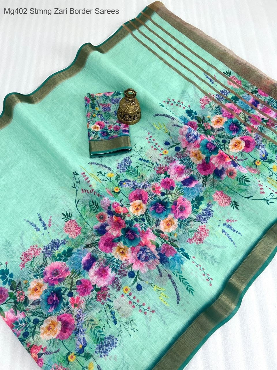 Mg402 Stmng Zari Border Sarees