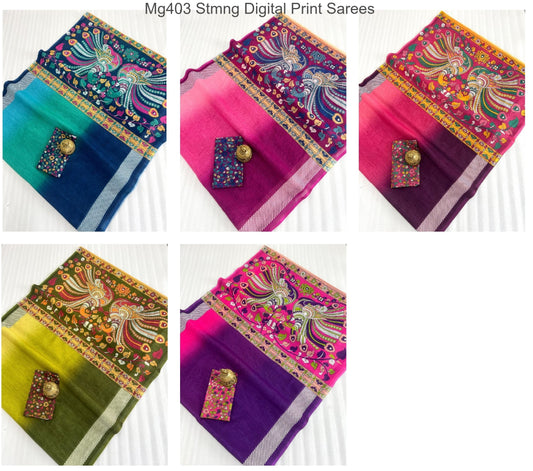 Mg403 Stmng Digital Print Sarees
