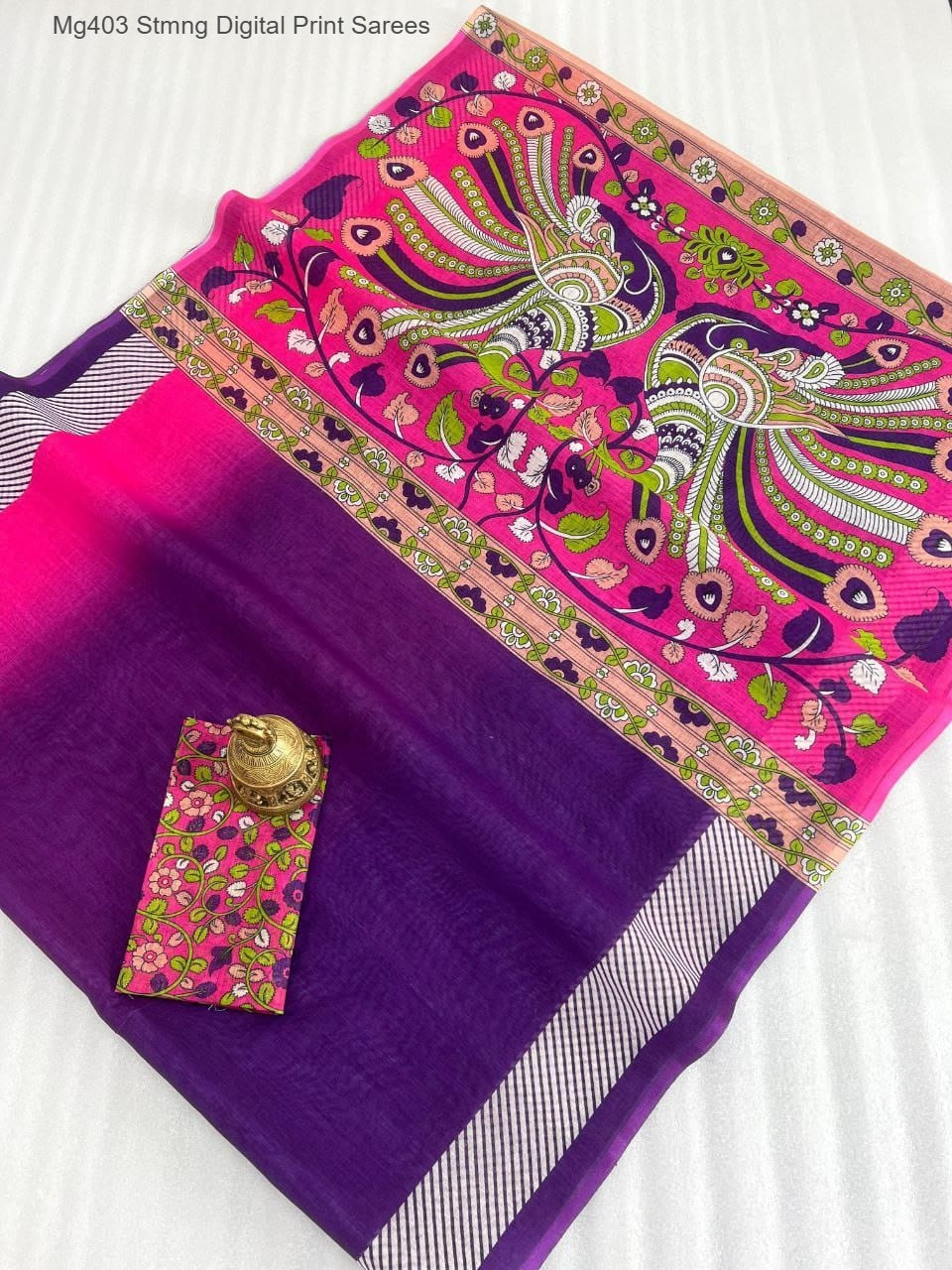 Mg403 Stmng Digital Print Sarees