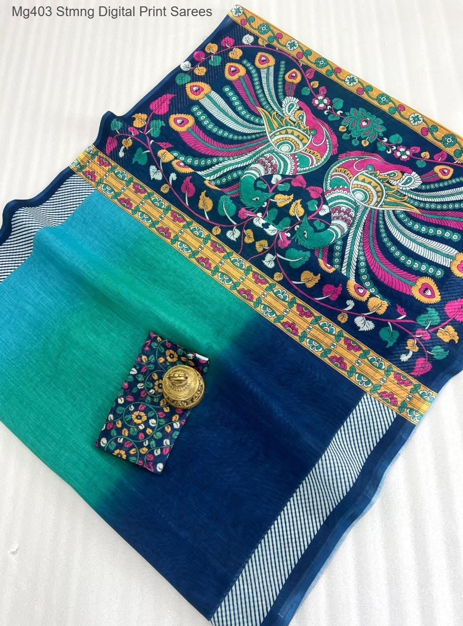 Mg403 Stmng Digital Print Sarees