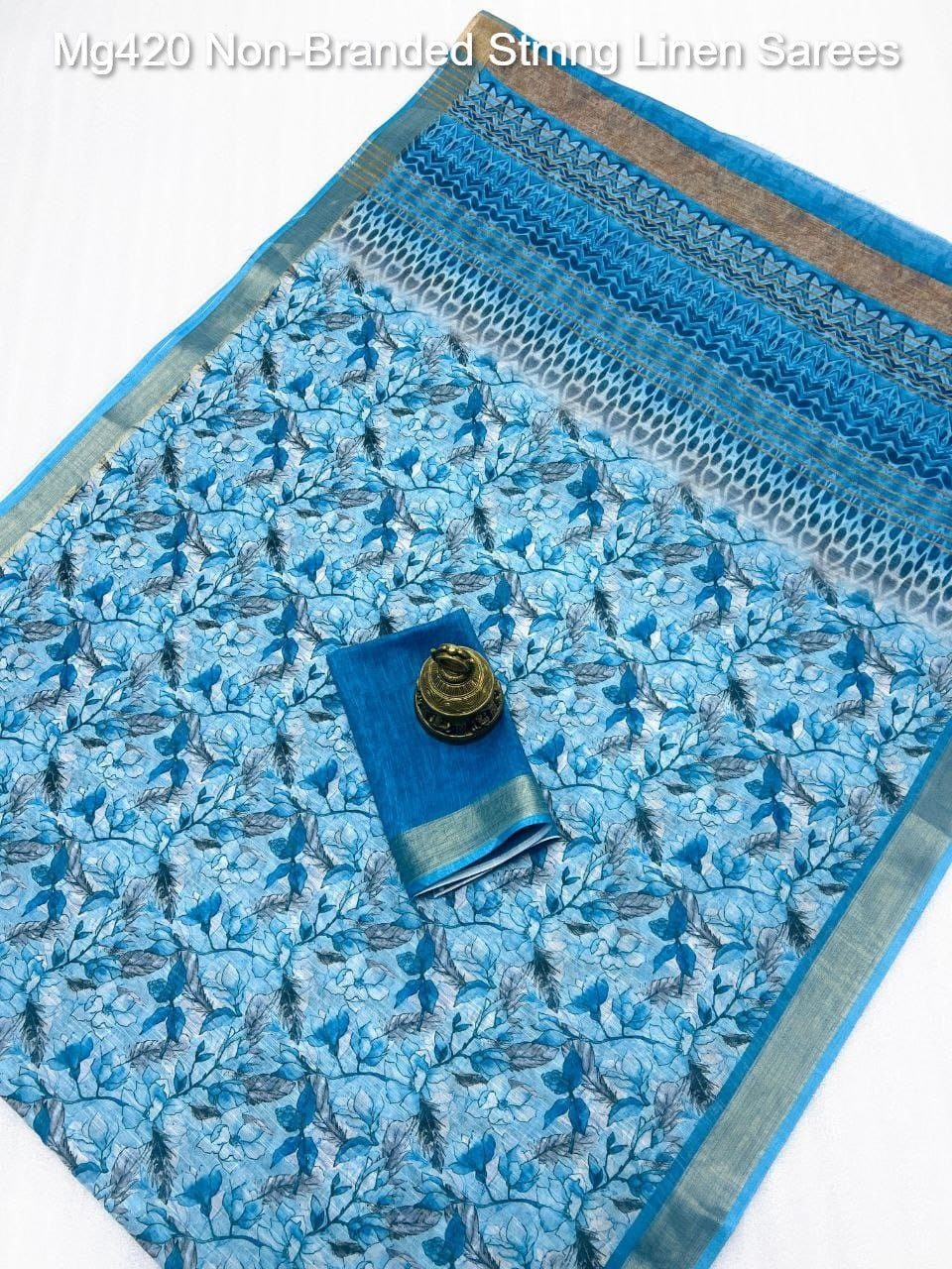 Mg420 Non-Branded Stmng Linen Sarees