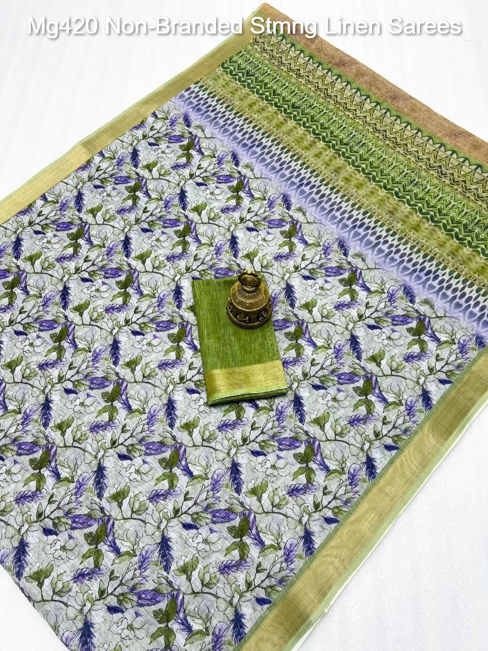 Mg420 Non-Branded Stmng Linen Sarees