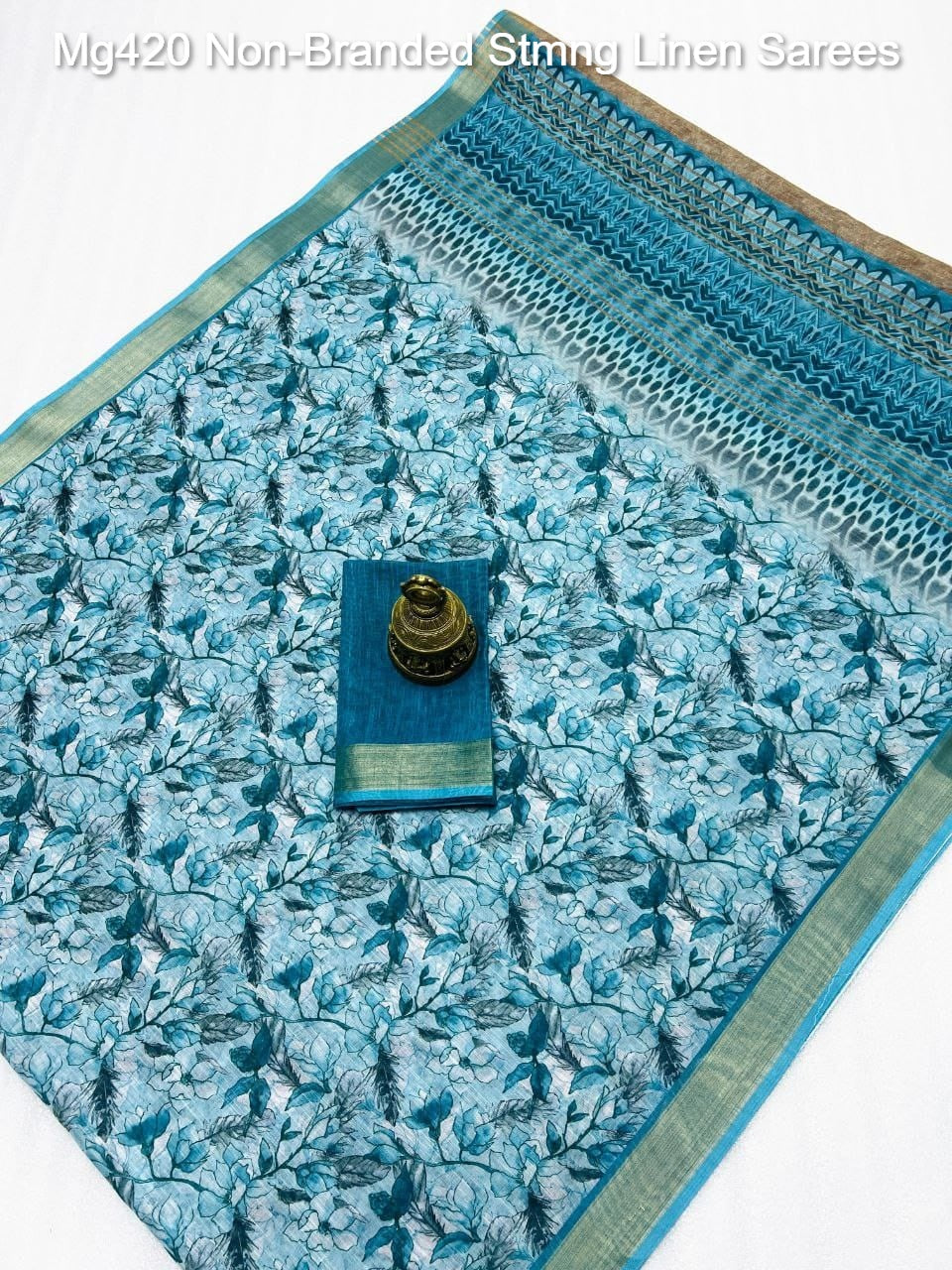 Mg420 Non-Branded Stmng Linen Sarees