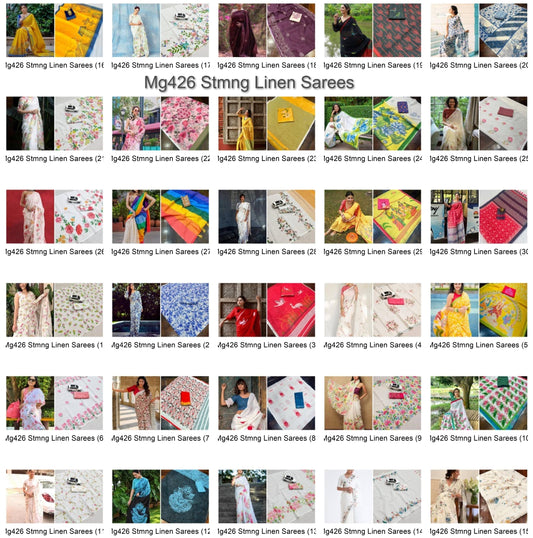 Mg426 Stmng Linen Sarees