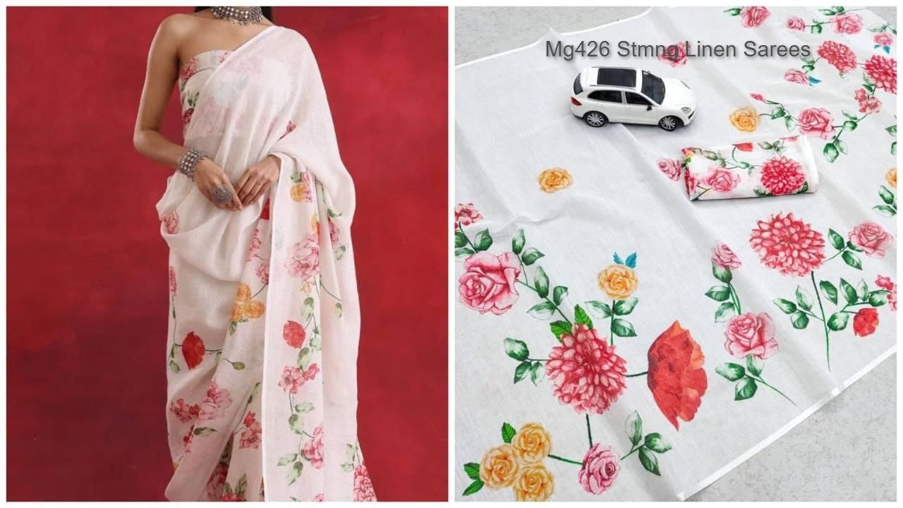 Mg426 Stmng Linen Sarees