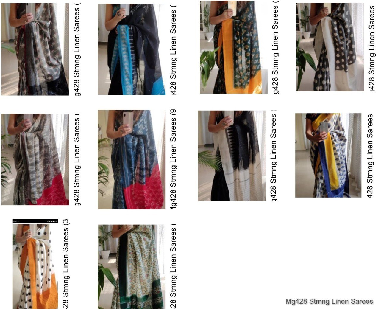 Mg428 Stmng Linen Sarees