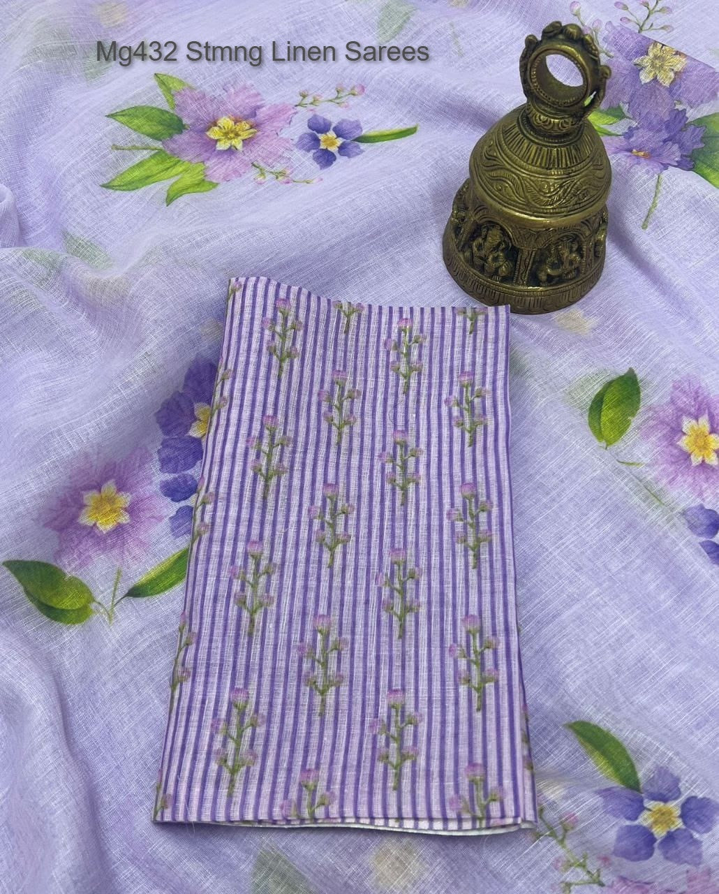 Mg432 Stmng Linen Sarees