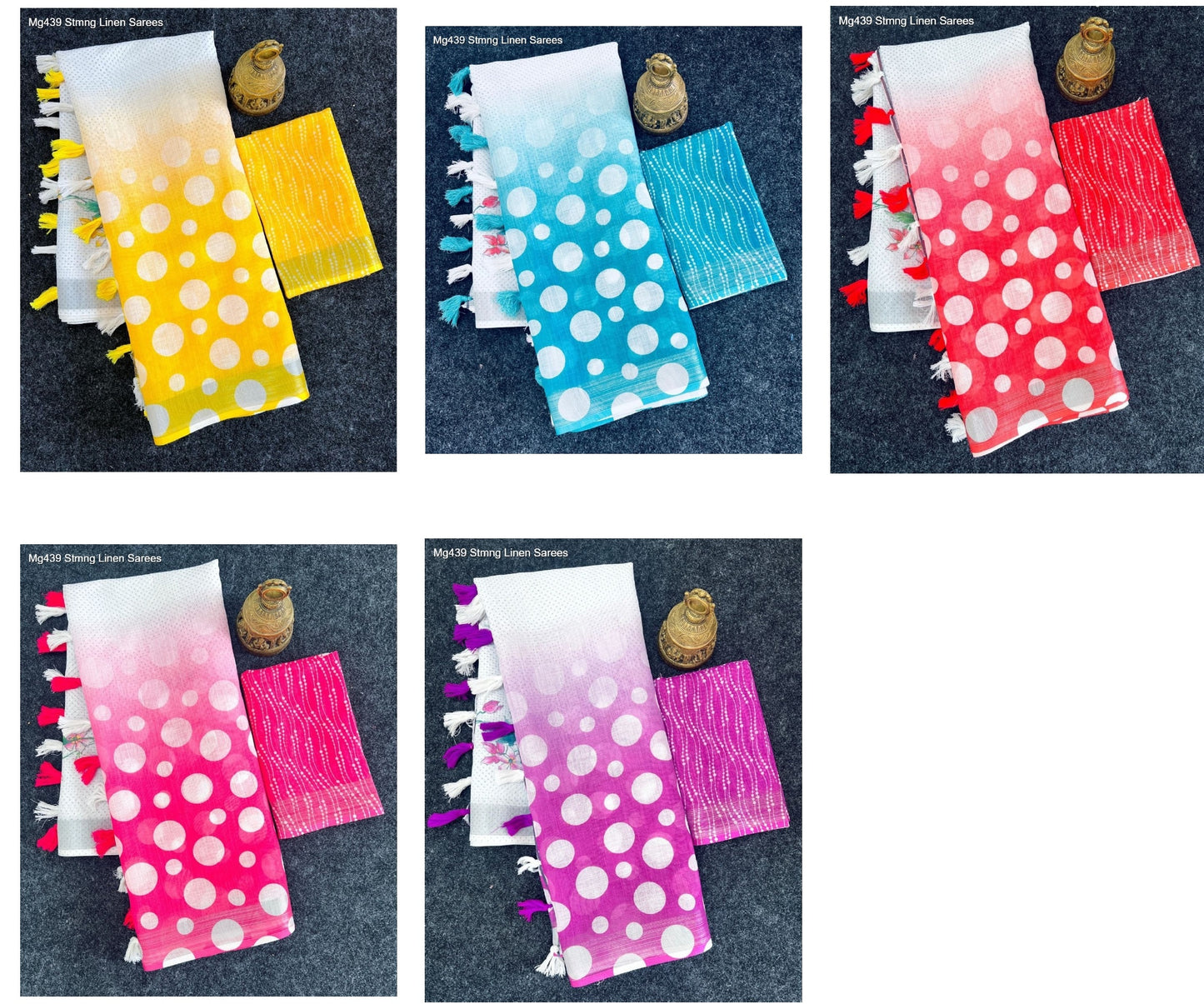 Mg439 Stmng Linen Sarees