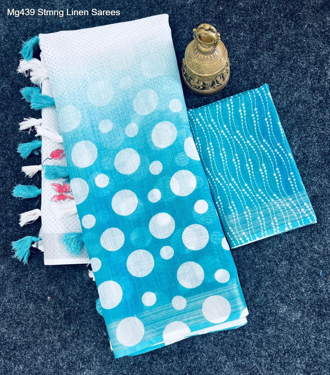 Mg439 Stmng Linen Sarees