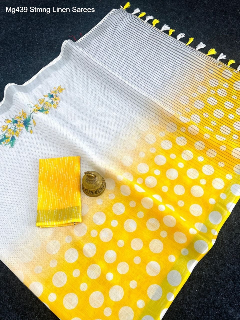 Mg439 Stmng Linen Sarees