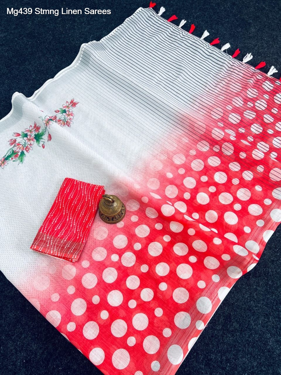 Mg439 Stmng Linen Sarees