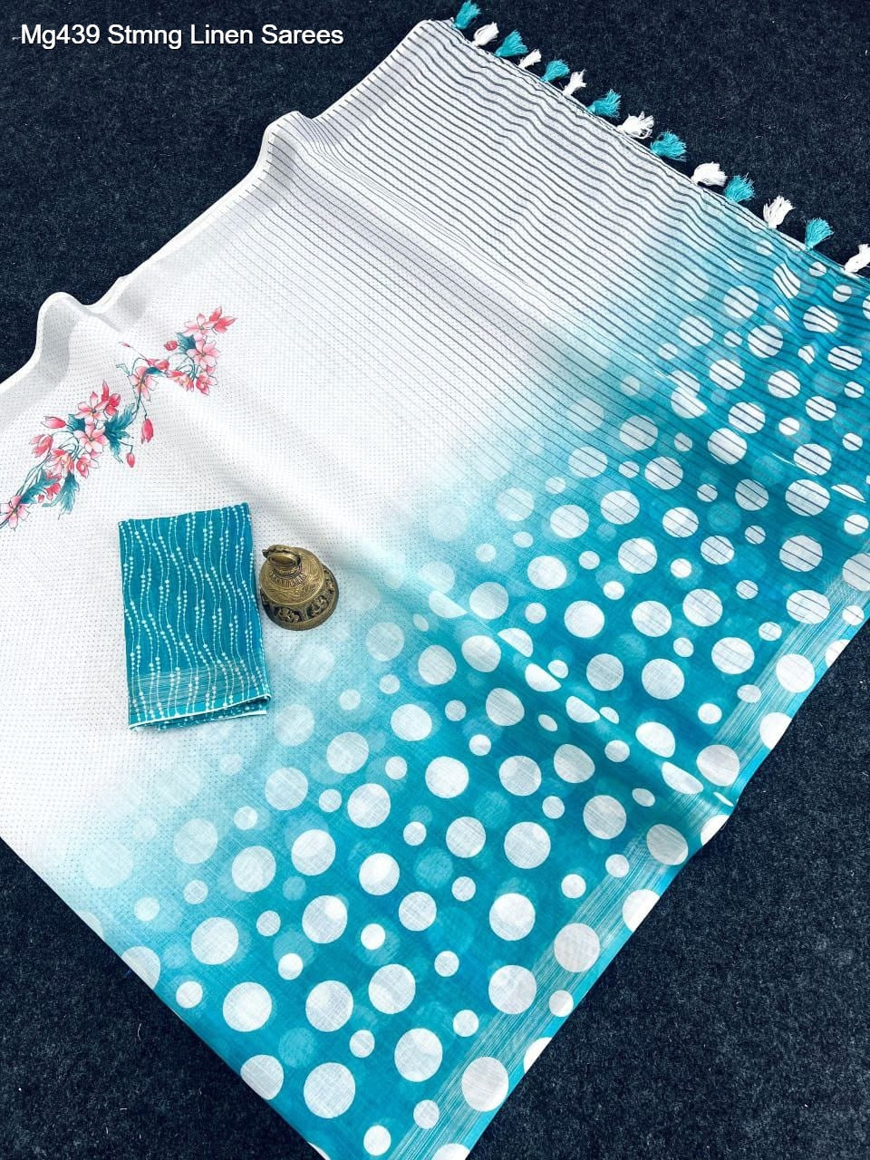 Mg439 Stmng Linen Sarees