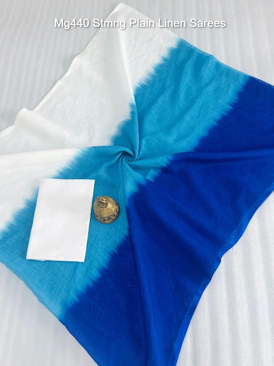 Mg440 Stmng Plain Linen Sarees