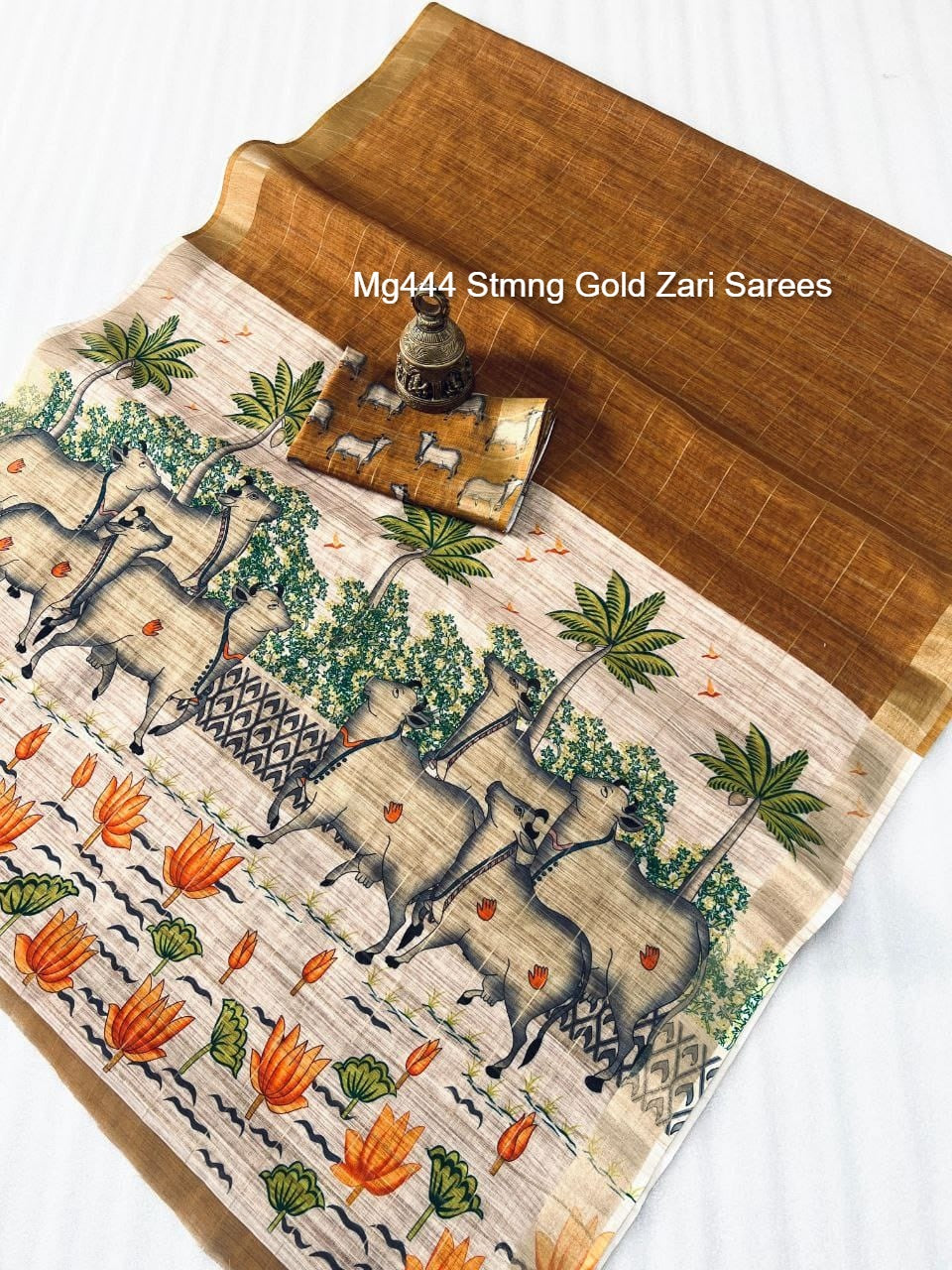 Mg444 Stmng Gold Zari Sarees