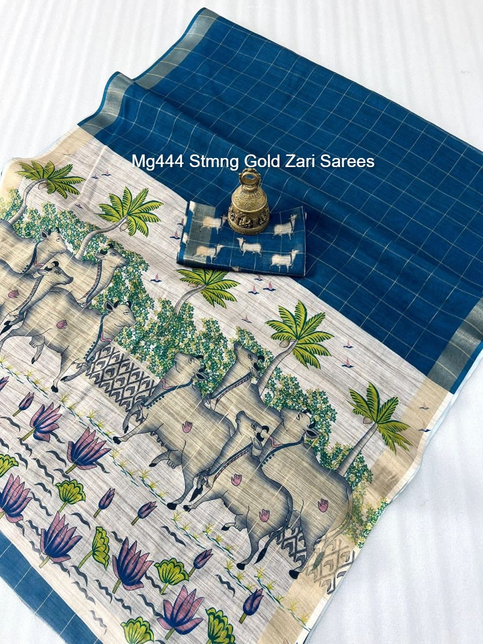 Mg444 Stmng Gold Zari Sarees