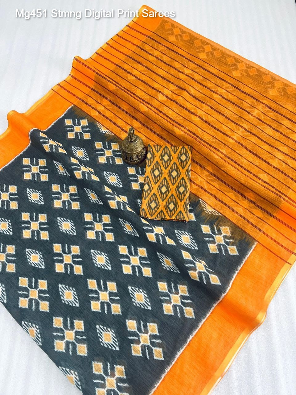 Mg451 Stmng Digital Print Sarees