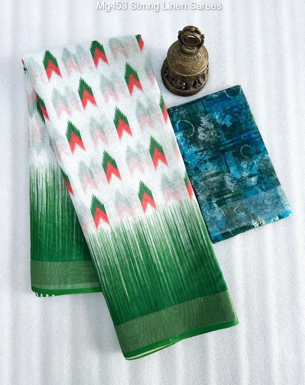 Mg453 Stmng Linen Sarees