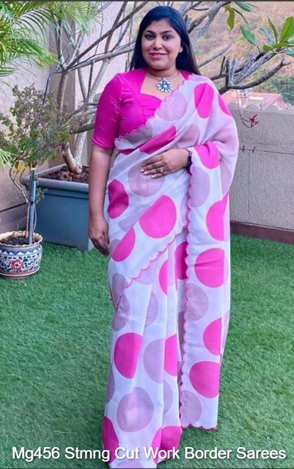 Mg456 Stmng Cut Work Border Sarees