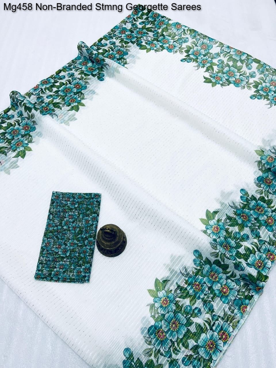 Mg458 Non-Branded Stmng Georgette Sarees