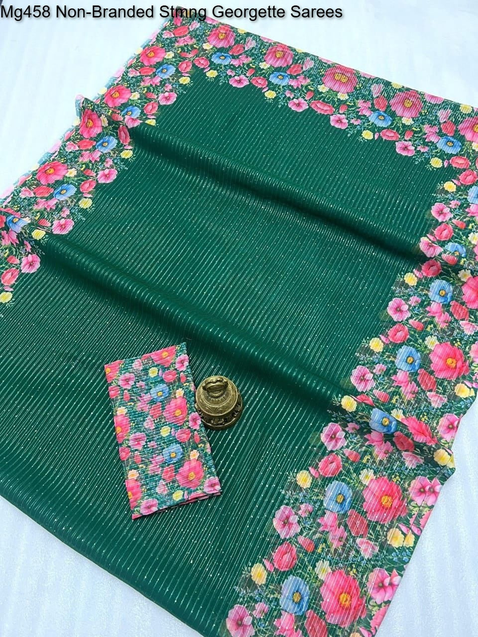 Mg458 Non-Branded Stmng Georgette Sarees