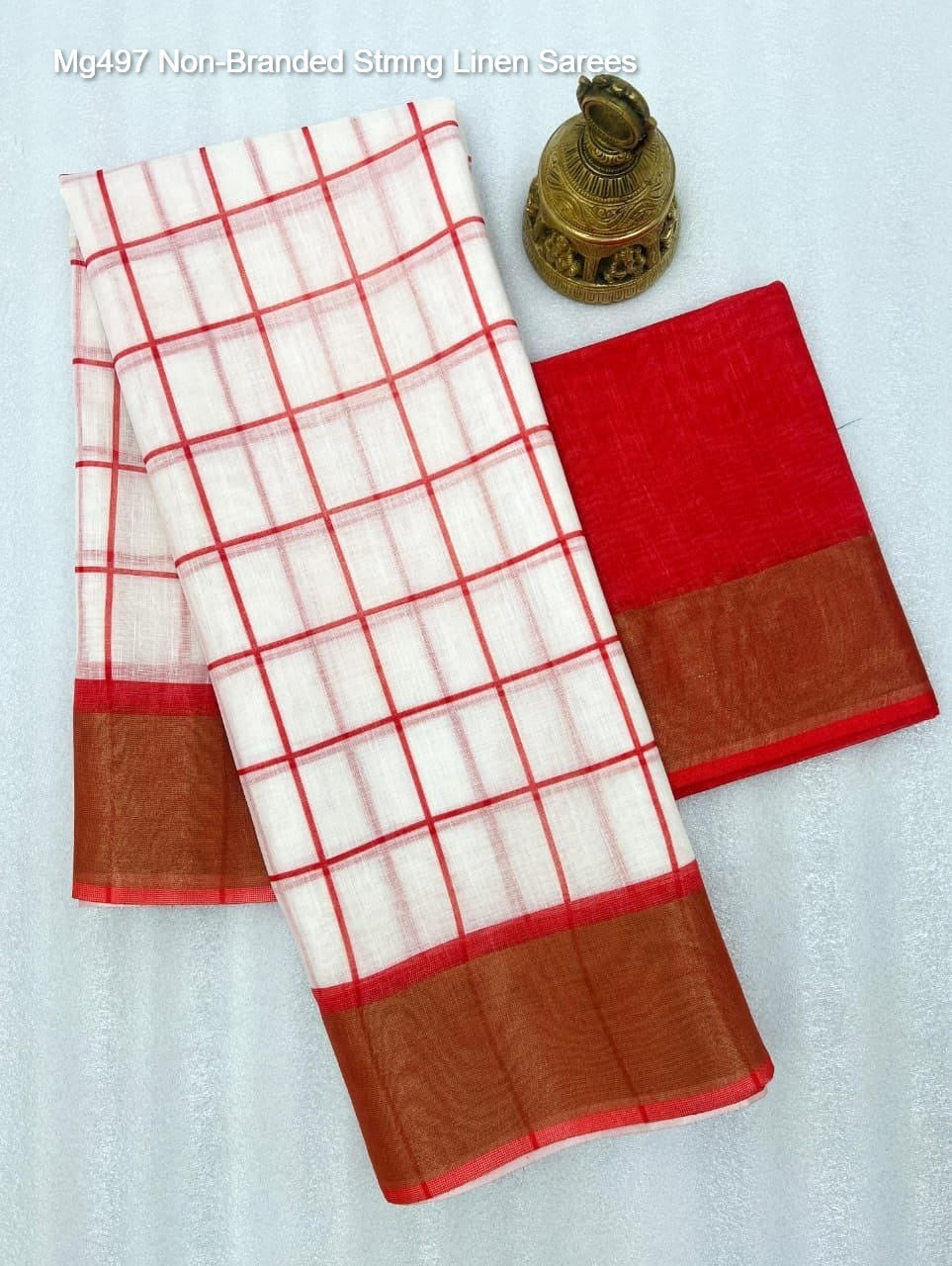 Mg497 Stmng Linen Sarees