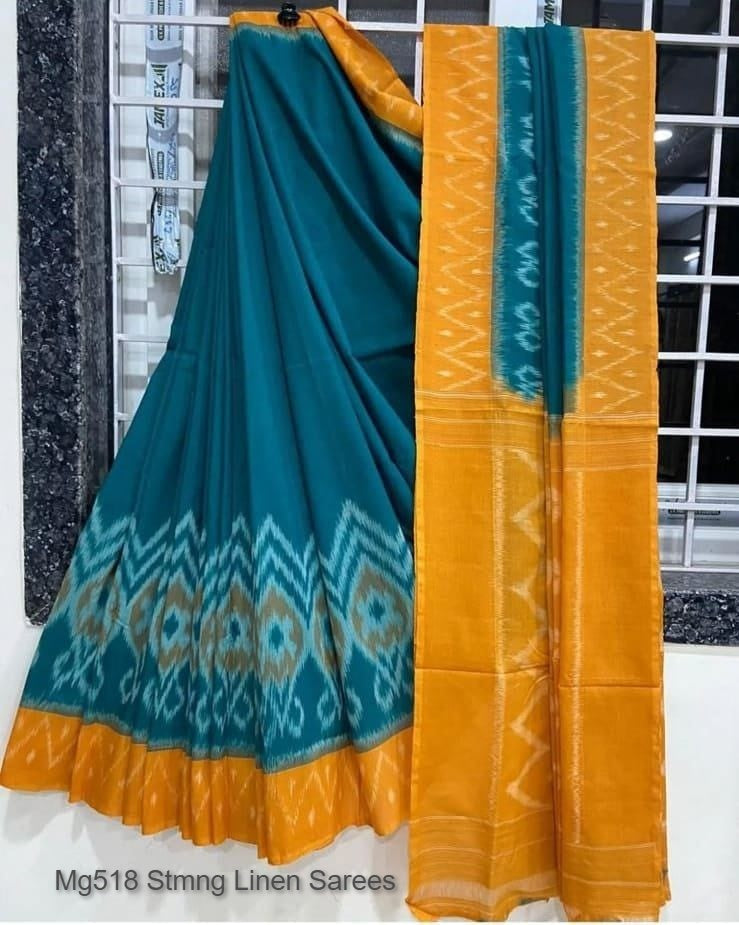 Mg518 Stmng Linen Sarees