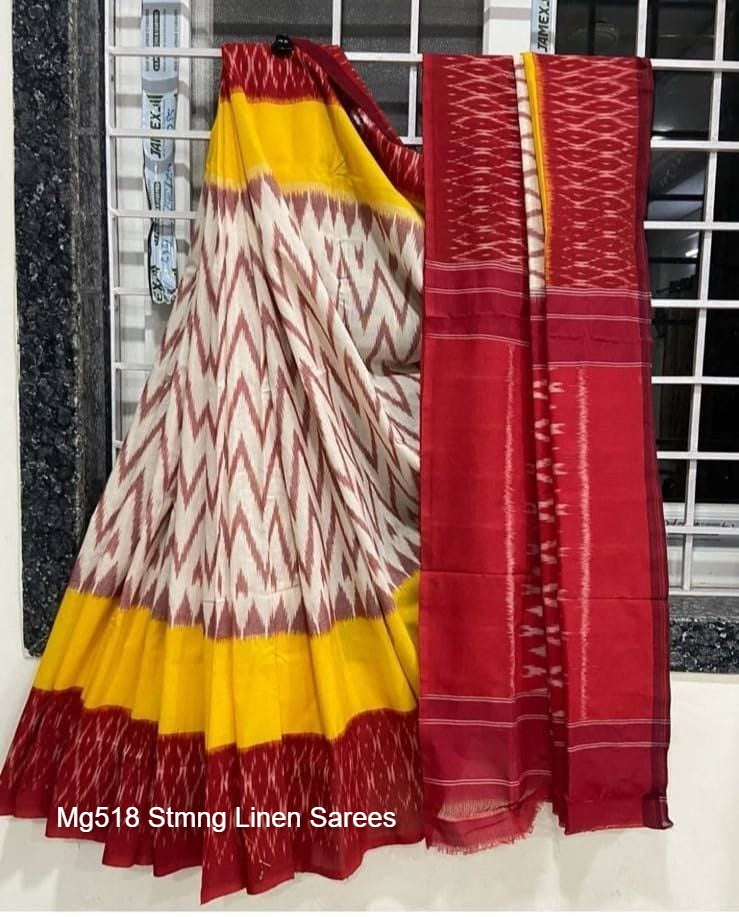 Mg518 Stmng Linen Sarees