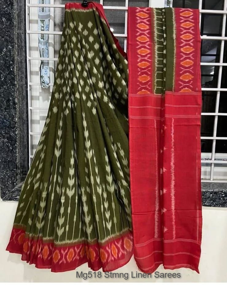 Mg518 Stmng Linen Sarees