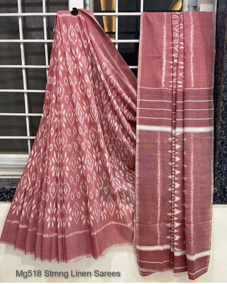 Mg518 Stmng Linen Sarees
